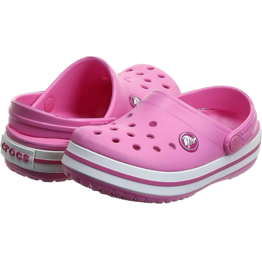 Crocs Girls Crocband Clog, Party Pink, Size 5 (Big Kid)